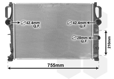 VAN WEZEL Radiaator,mootorijahutus 30002341